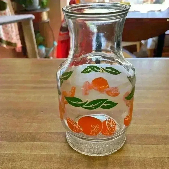 Vintage Anchor Hocking 8 3/4" Orange Juice Carafe - Picture 2 of 5